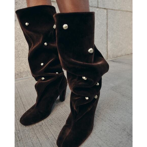 ZARA Knee-High Boots NWT - Picture 2 of 16